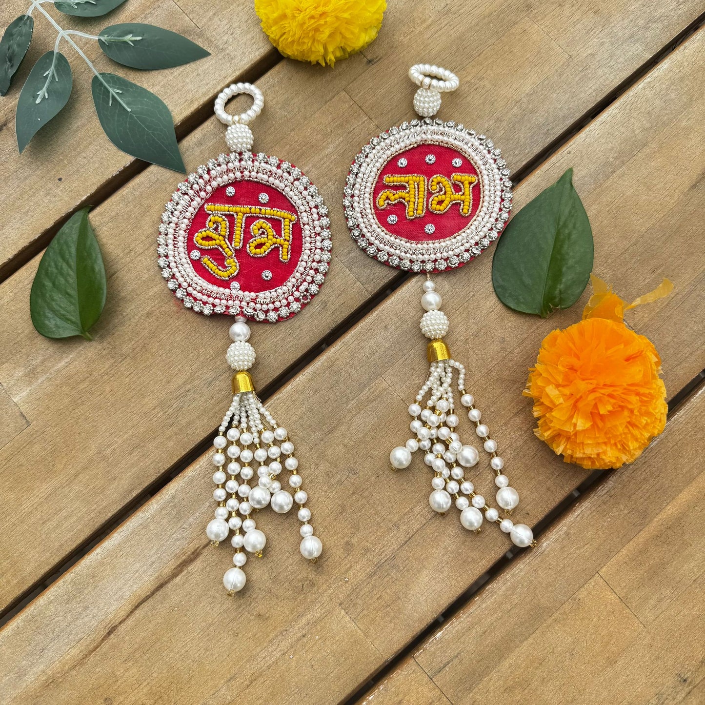 Shubh Labh Pair Hanging | 9.5 Inches | 3 Colors