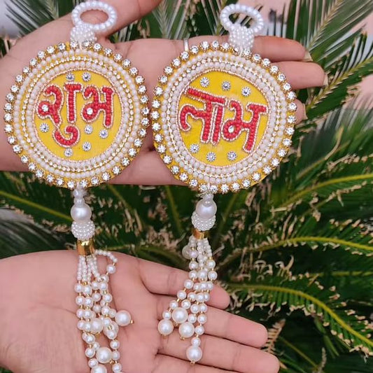 Shubh Labh Pair Hanging | 9.5 Inches | 3 Colors