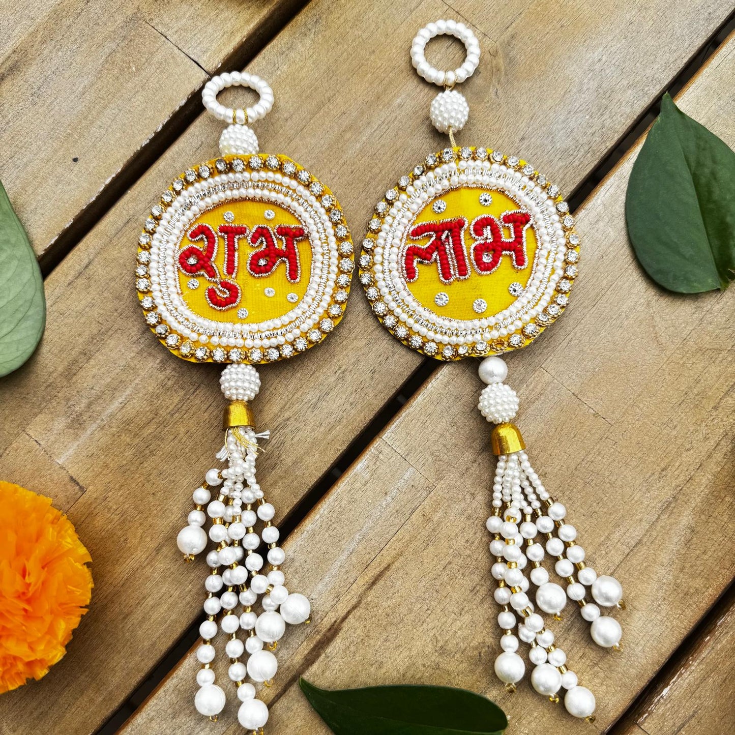 Shubh Labh Pair Hanging | 9.5 Inches | 3 Colors