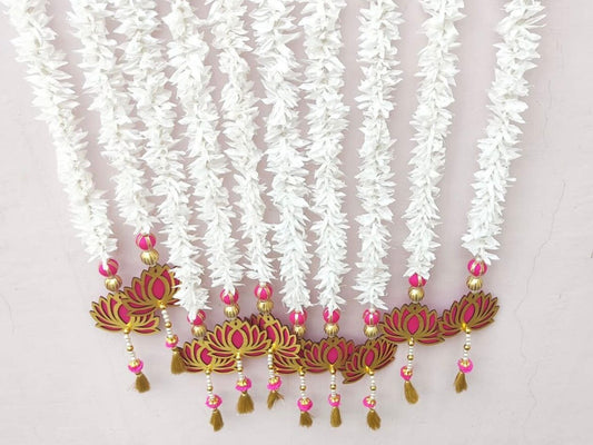 Jasmine Lotus Hanging Garland – 3 Ft Each