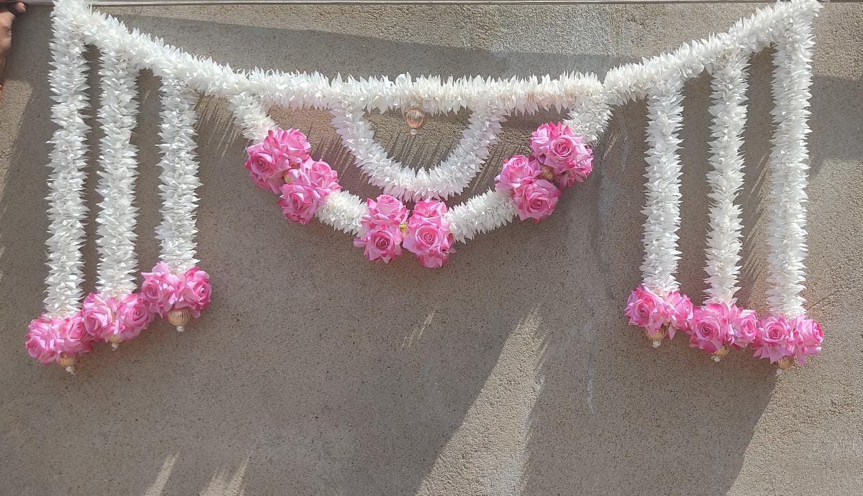 Jasmine & Rose Floral Toran  β 4 Feet