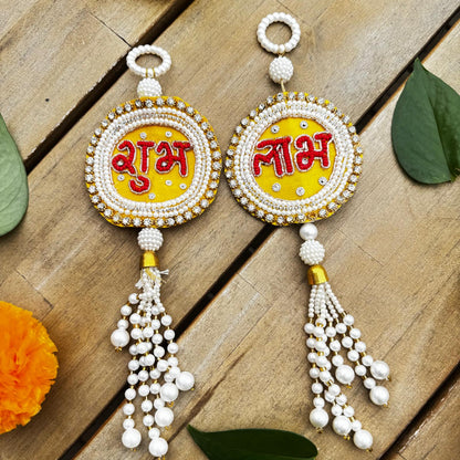 Shubh Labh Pair Hanging | 9.5 Inches | 3 Colors