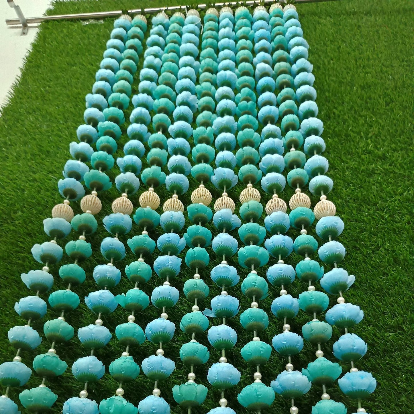 Peony Artificial Flower Garlands with Pearl Tassel | 4 Colors