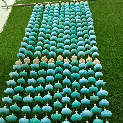 Peony Artificial Flower Garlands with Pearl Tassel | 4 Colors