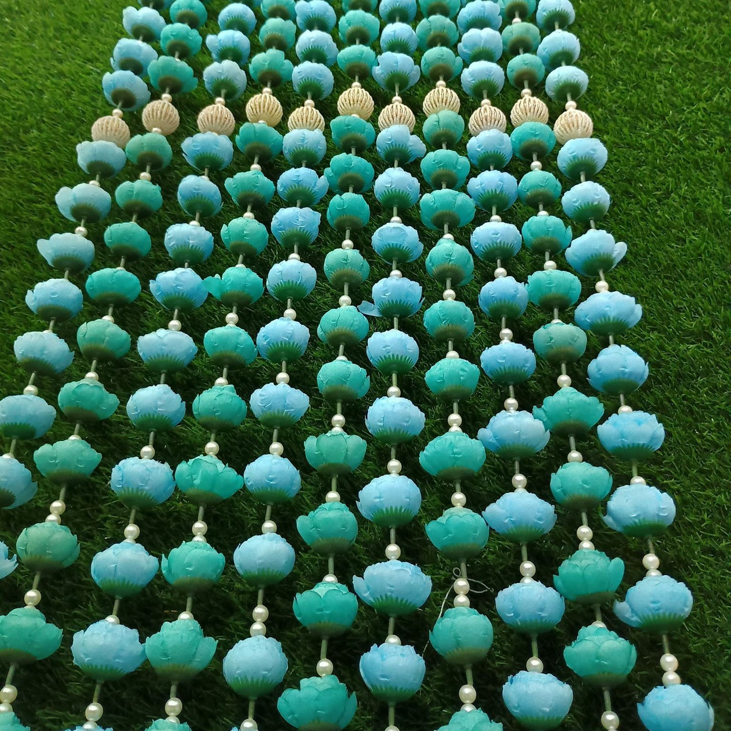 Peony Artificial Flower Garlands with Pearl Tassel | 4 Colors