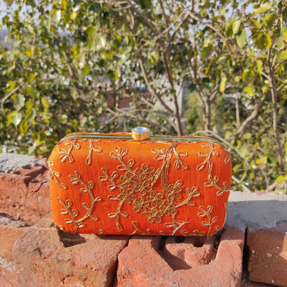 Embroidered Silk Clutch Bag
