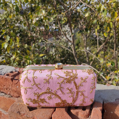 Embroidered Silk Clutch Bag