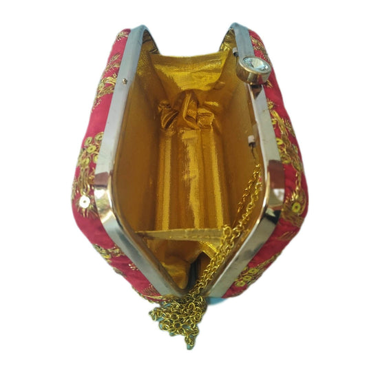 Embroidered Silk Clutch Bag