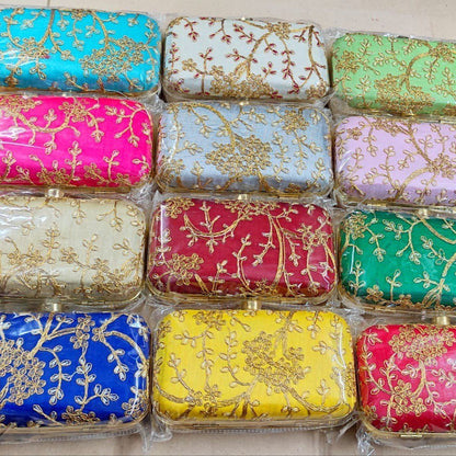 Embroidered Silk Clutch Bag