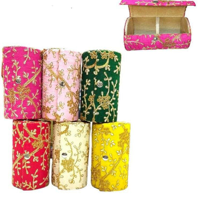 Embroidered Silk Bangle Box | 2 Sizes