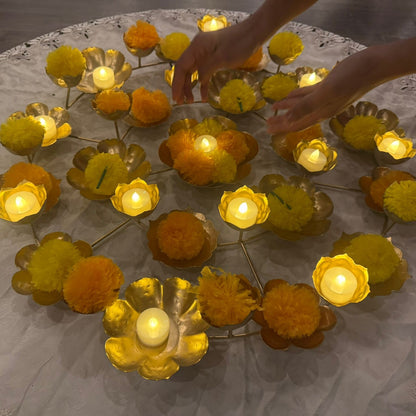 Rangoli Design Diya Set | 25 Inches