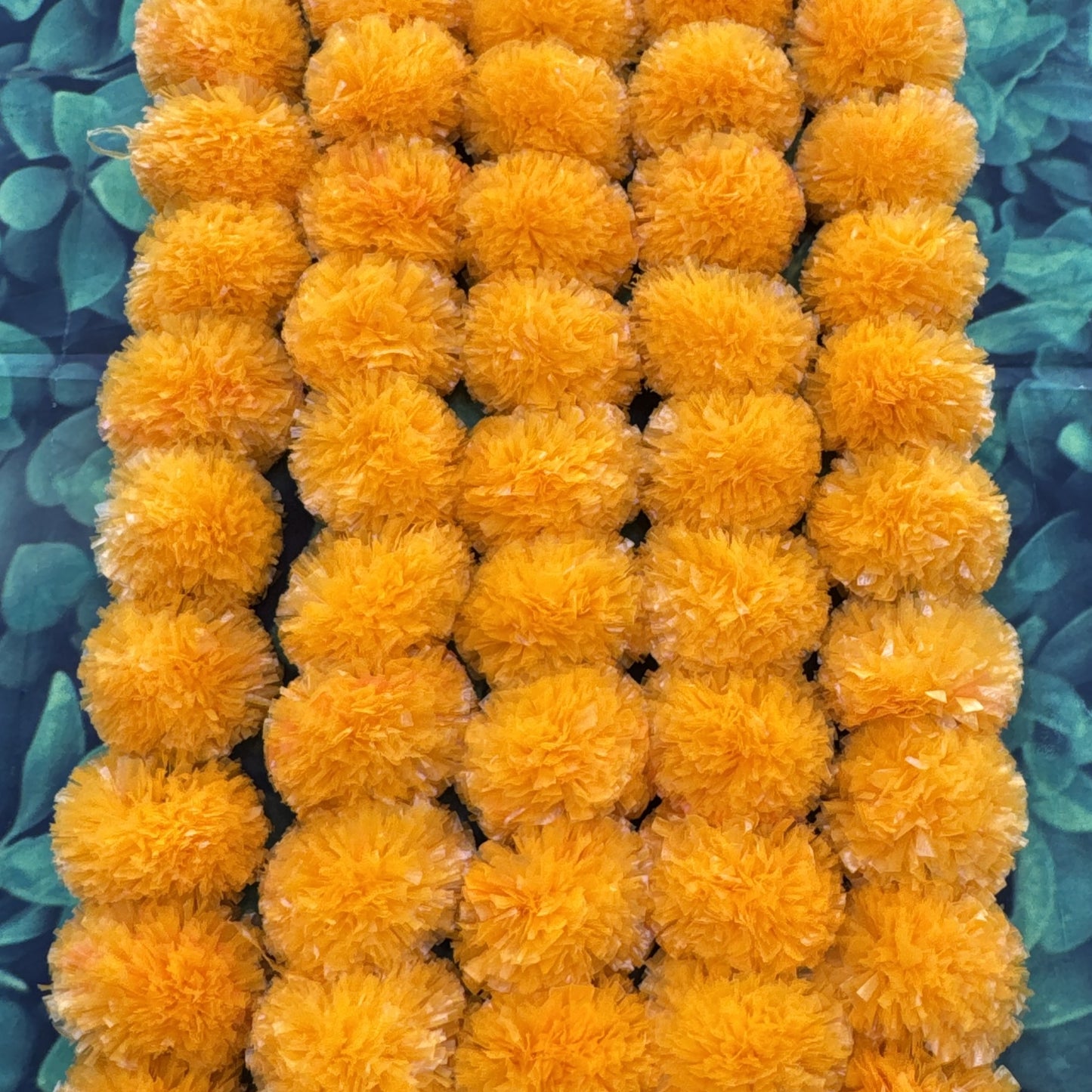 Artificial Marigold Flowers Garland String (30 Flowers / 4.5-5 feet)
