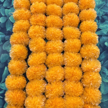 Artificial Marigold Flowers Garland String (30 Flowers / 4.5-5 feet)