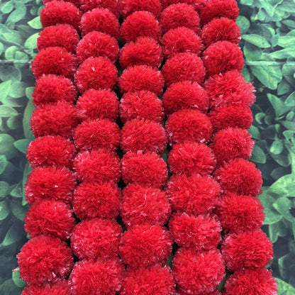 Artificial Marigold Flowers Garland String (30 Flowers / 4.5-5 feet)