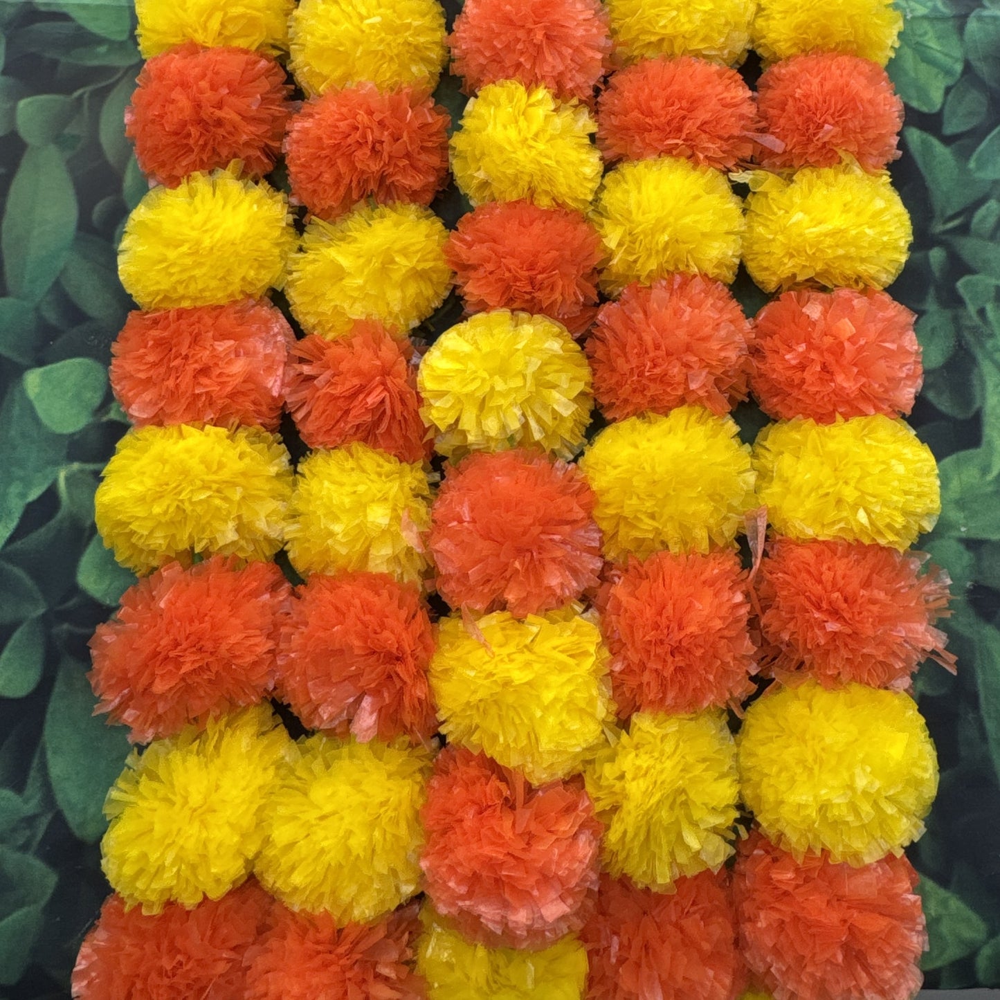 Artificial Marigold Flowers Garland String (30 Flowers / 4.5-5 feet)