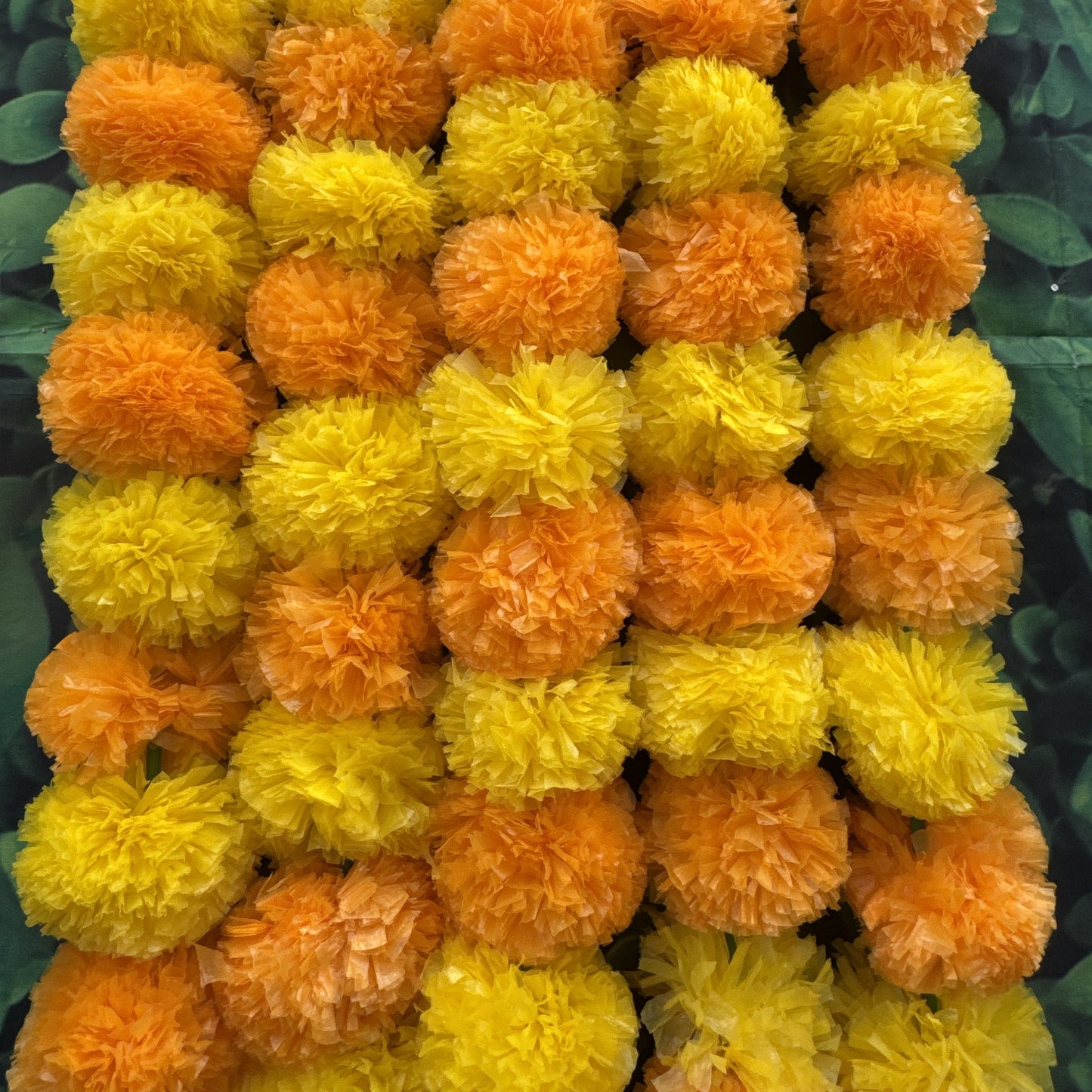 Artificial Marigold Flowers Garland String (30 Flowers / 4.5-5 feet)