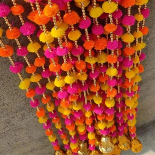 Colorful Pom-Pom Garland String – 3.5 Feet