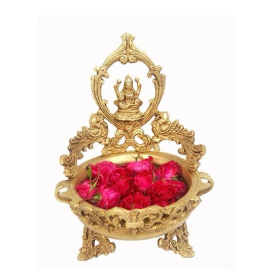 Brass Laxmi Urli | 3.1 Kg | 34 cm Tall
